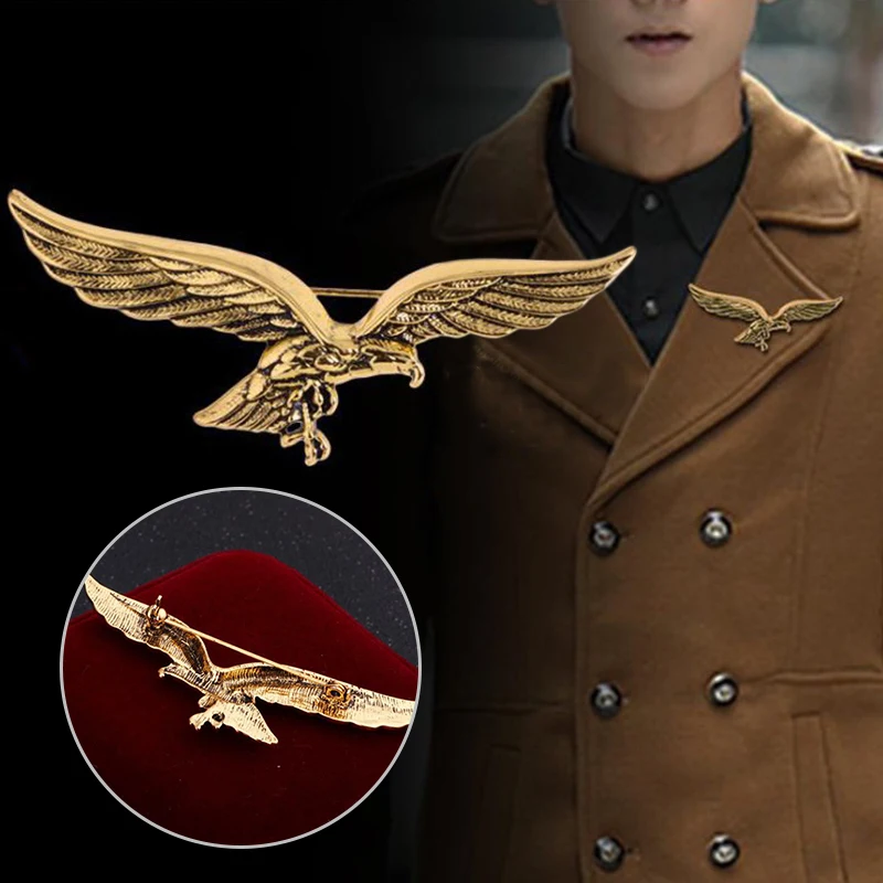 В Корейском стиле Модные Новые броши золотые крыльями орла Форма брошь пряжка