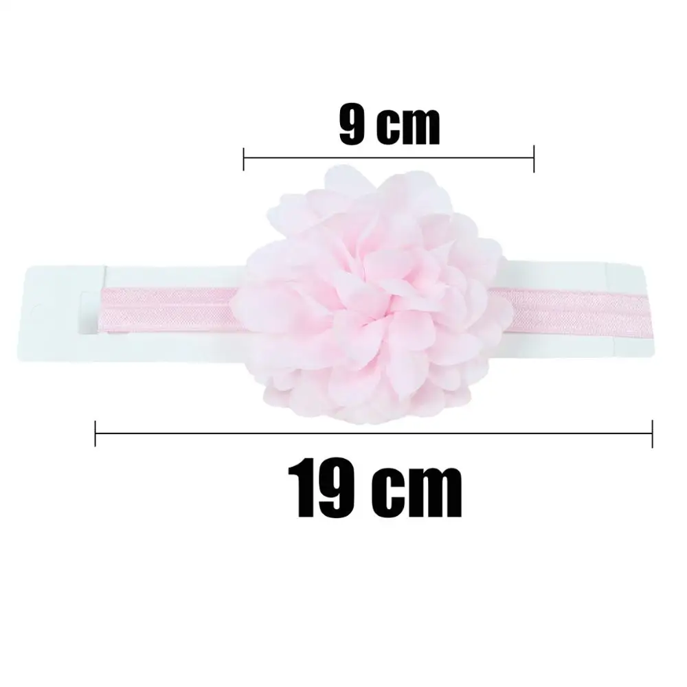 Милая эластичная резинка для волос девочек шифоновые розовые банданы с цветами
