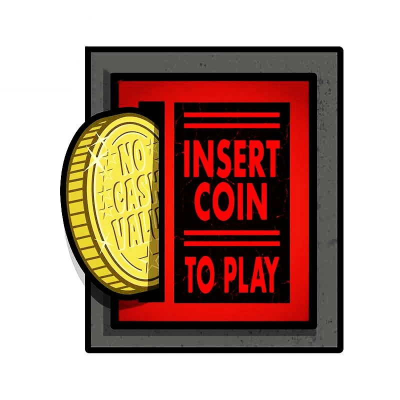 

Retro Pinball Arcade Coin Slot Car Sticker Pvc Personality Auto Decoration Bumper Motorcycle Waterproof Sunscreen Decal 13*12cm