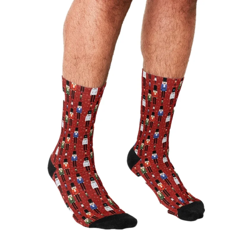 

Забавные мужские носки, рождественские носки, Веселые носки в стиле хип-хоп с принтом, милые носки для мальчиков в уличном стиле, сумасшедши...