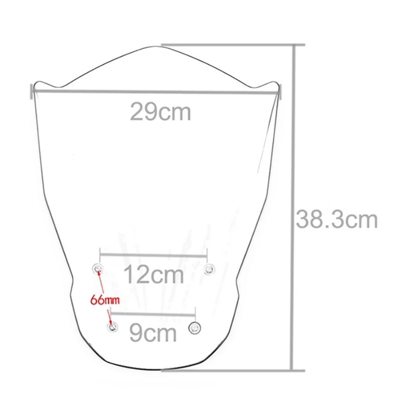 

Motorcycle Windshield Windscreen with Mounting Bracket Wind Deflectors for YAMAHA MT07 MT 07 FZ-07 FZ07 FZ 07 2014-2017