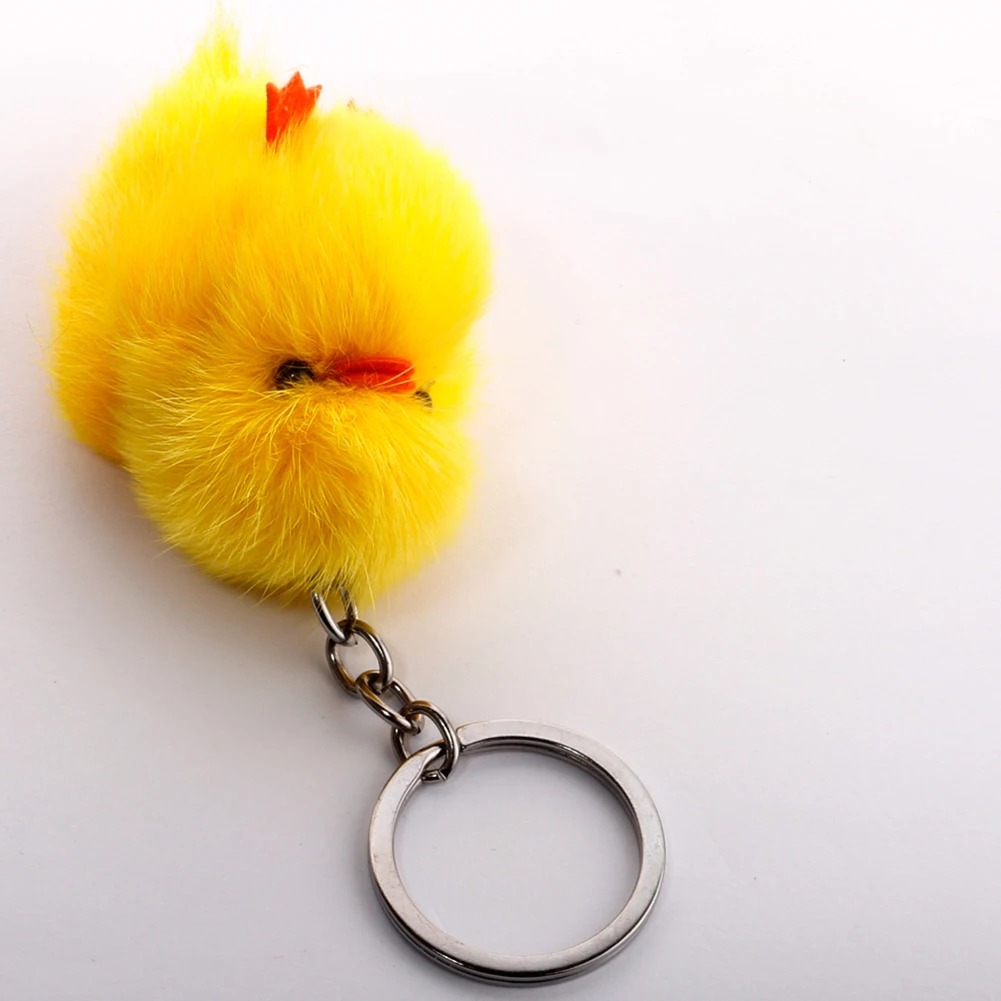 Милый цыпленок маленькая Желтая утка подвеска плюшевая кукла держатель для