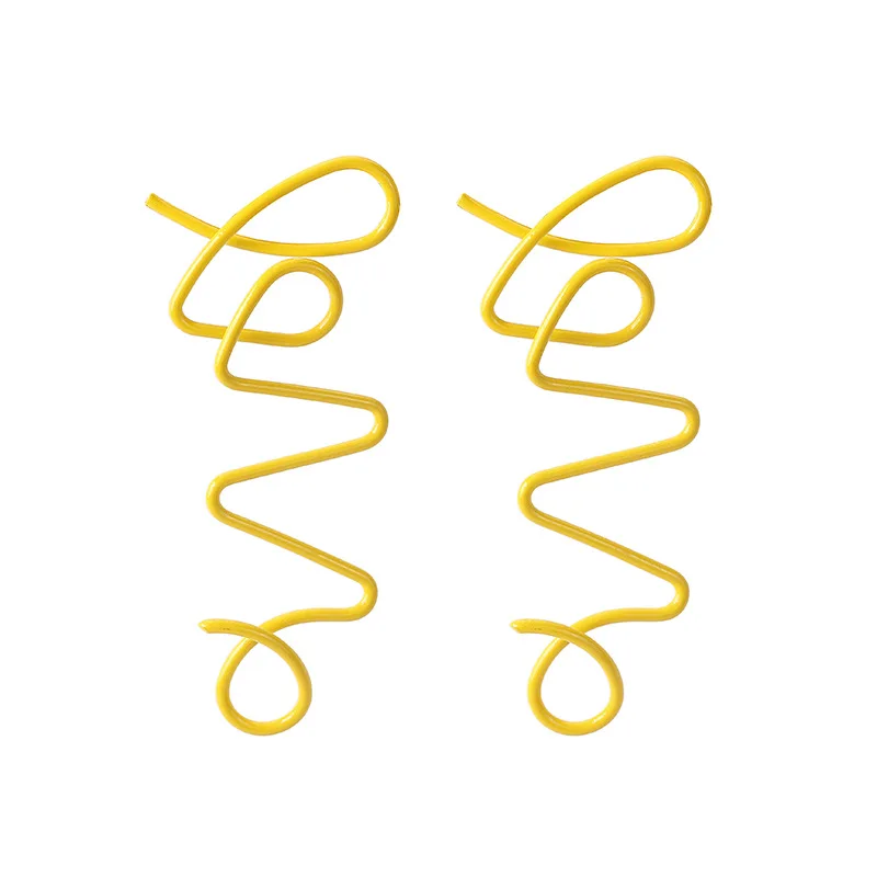 Модные длинные висячие серьги с буквами для женщин Красочные спиральные