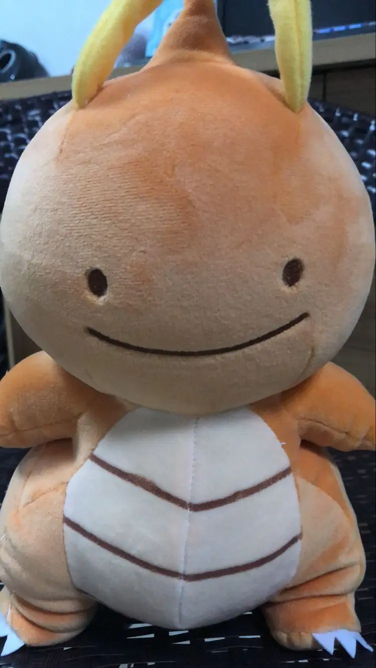 

33cm plush Double-sided pillow Dragonite Transform Ditto stuffed soft positive energy good quality cute doll Christmas gift kid