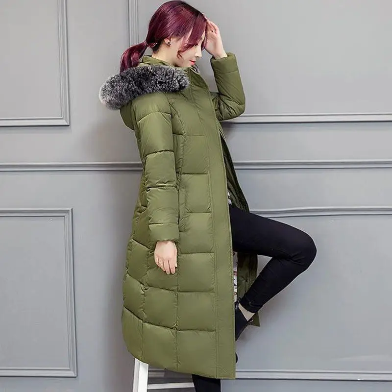 

women winter bubble coats down long padded clothes solid color black jacket puffer warm thick winter parkas