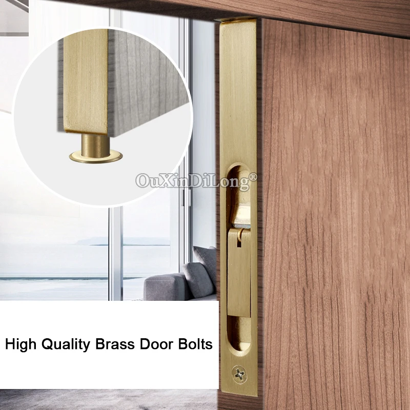 Luxury 24PCS European Brass Security Door Bolts Lever Action Flush Slide Latch Lock 6/8/10/12/14/16/20/24/32Inch | Обустройство дома