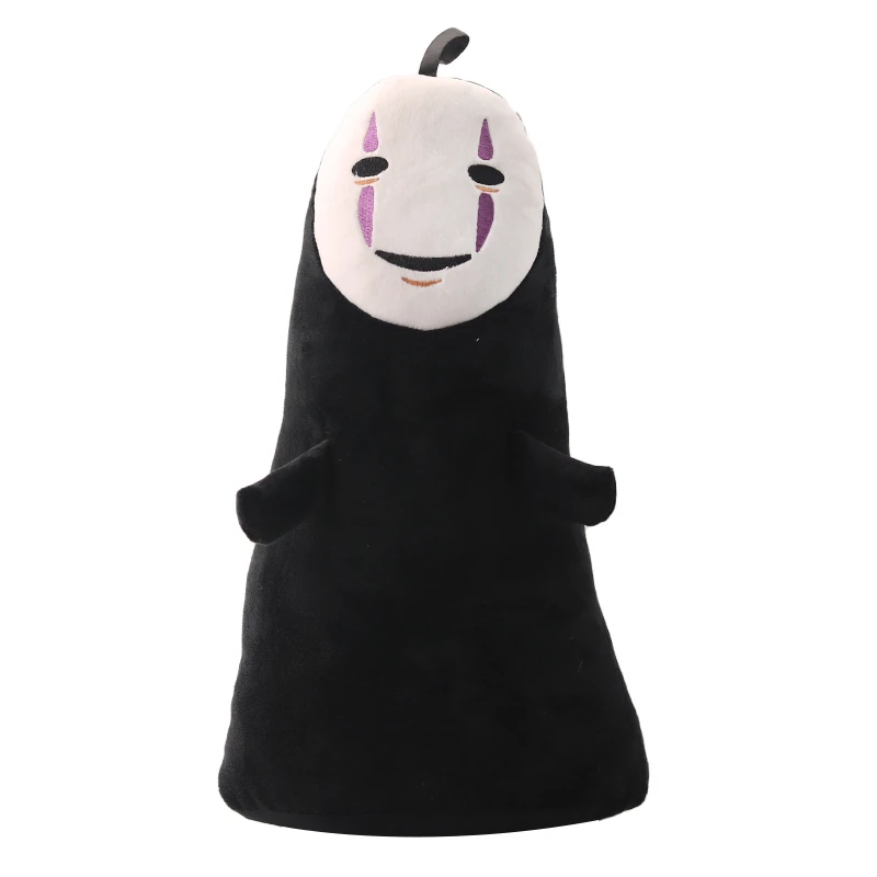 

40/60cm Funny Spirited Away Faceless Man No Face Plush Toys No Face Ghost Kaonashi Stuffed Pillow Creative Gift for Girls Kids
