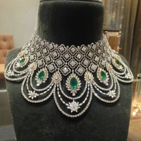 missvikki exclusive princess jewellery luxury cubic zirconia peacock necklace earring bracelet ring party jewelry set for women