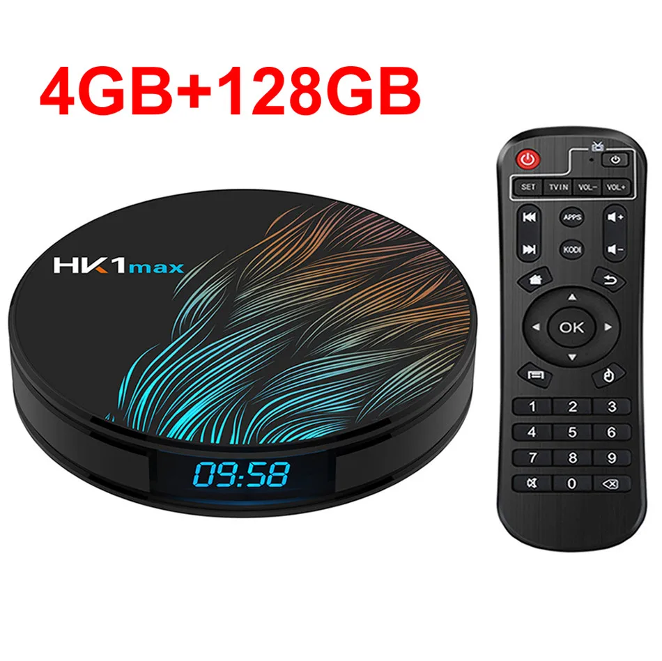 4GB 128GB HK1 MAX Смарт ТВ коробка Android 9,0 RK3318 4 ядра, 4 Гб Оперативная память 128 Гб Встроенная память 2,4G/5G двойной WI-FI BT4.0 USB 3,0 3D 4K ТВ-приставка IPTV Set-top BOX - Цвет: 4GB 128GB