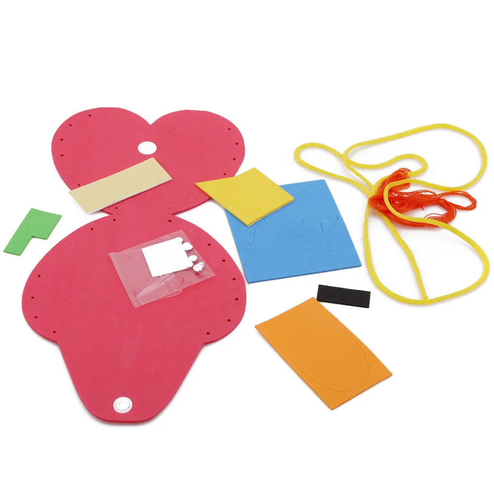 

Children DIY Handmade Material Package Kindergarten Parent-Child Arts Handicraft Toys Free Cutting Glue Baby Hand Sewing Toys