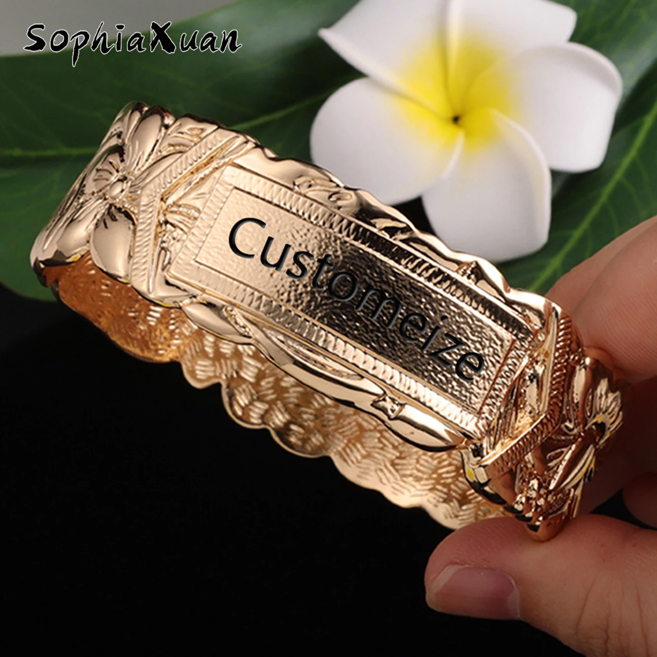 Модные Гавайские ювелирные изделия SophiaXuan, индивидуальные именные буквы, золотые браслеты на руку, Парные браслеты для женщин, браслет дружб...