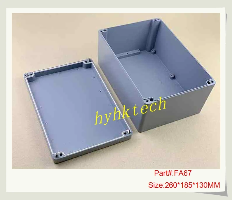 

FA67:260*185*130MM Waterproof Aluminum Junction Box Electronic Terminal Sealed Diecast Metal Enclosure Case Connector outdoor