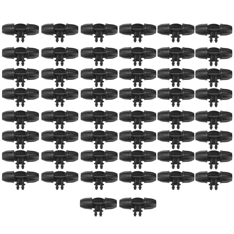 

AFBC 50 Pcs Four-Way Water Hose Connection Garden Irrigation Fitting for 8/12 Hose Water Connection MULTI-WAY PACKAGING