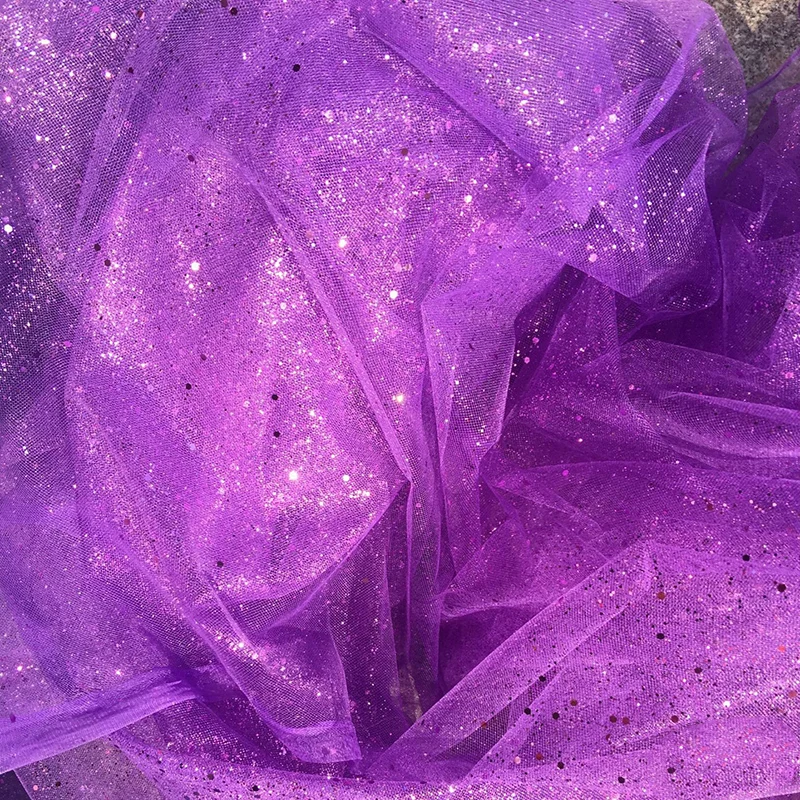 Красивая блестящая сетчатая ткань практичная ручная работа швейная для юбки