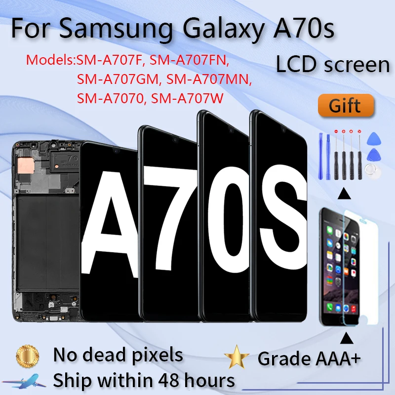 

For Samsung Galaxy A70s LCD Display Touch Screen Digitizer Assembly For Samsung A707F/DS A707FN/DS A707GM/DS LCD
