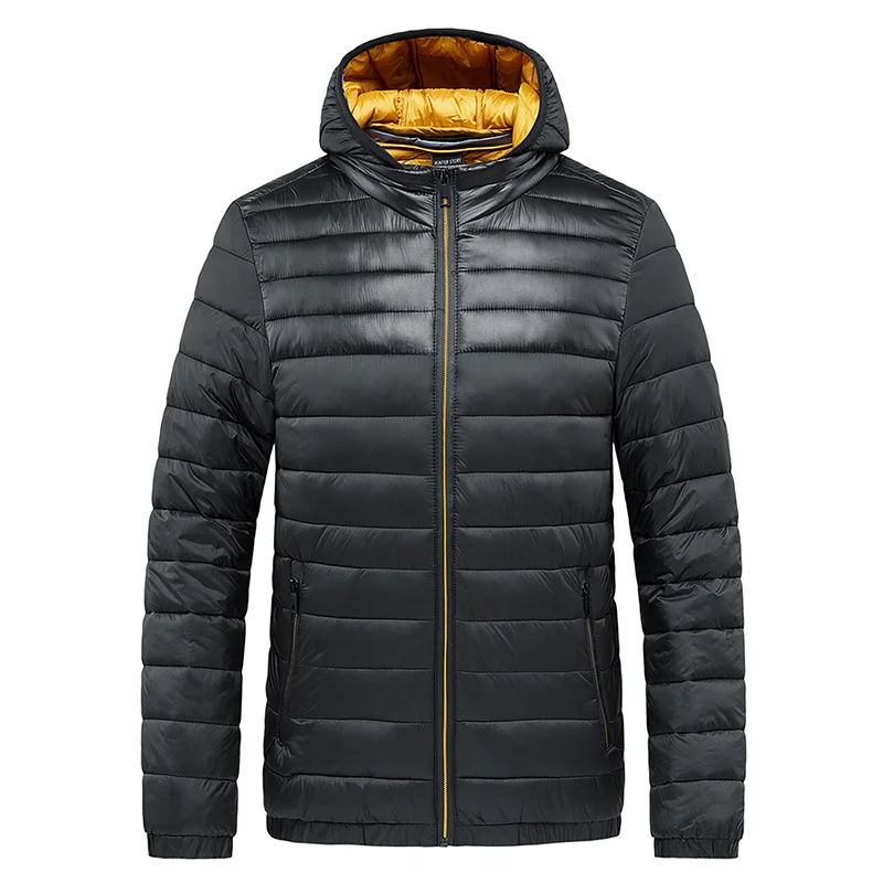 

Autumn Winter new warm Parkas coat men casual hooded cotton jacket mens trend slim parka men 2021 outerwear