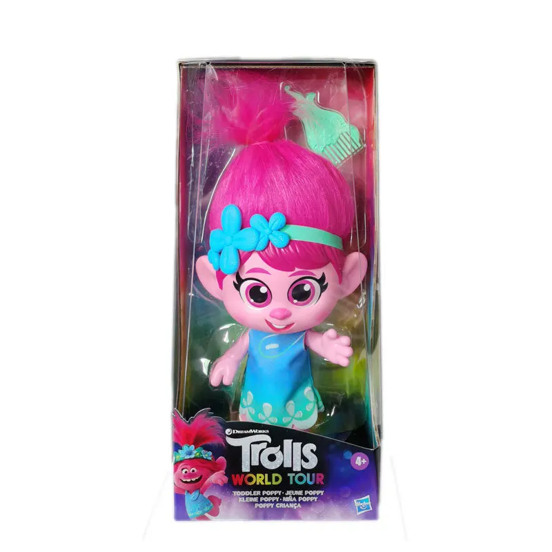 

Hasbro Trolls World Tour Color Poppin' Poppy Doll ABS Fashion Doll Model Children Christmas Gift Toys
