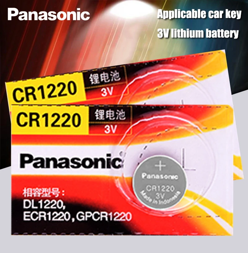 Оригинальные батарейки Panasonic CR1220 кнопочные CR 1220 3 в литиевая батарейка BR1220 DL1220