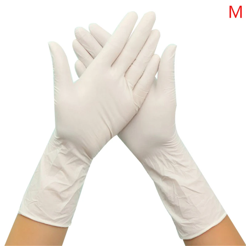 20 шт./10 пар пищевые белые и синие одноразовые перчатки виниловые для уборки дома