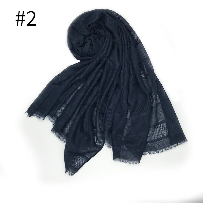 Number 2 colors Модные импортные товары, хлопковое белье сплошной цвет, дизайнерский шарф с кисточками, высокое качество, модная и великолепная бандана, Женский хиджаб - Цвет: Number 2 colors