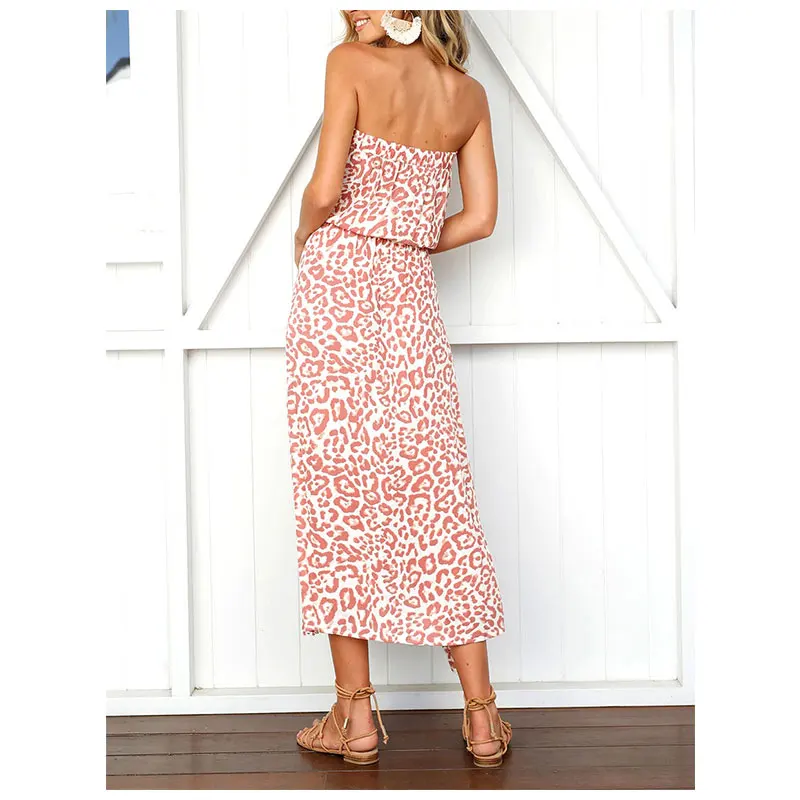 

Women Summer Midi Dress Womens Pink Floral Print Boho Beach Dress sexy Chiffon Sleeveless Belted Dress Fashion Club Party Dress