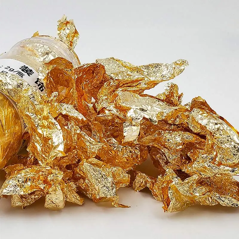 High Quality 2/3/4/5g Edible Gold Leaf Foil Cooking Drink Food Dessert Cake Ice Cream Decoration Gilding Dining Safety |