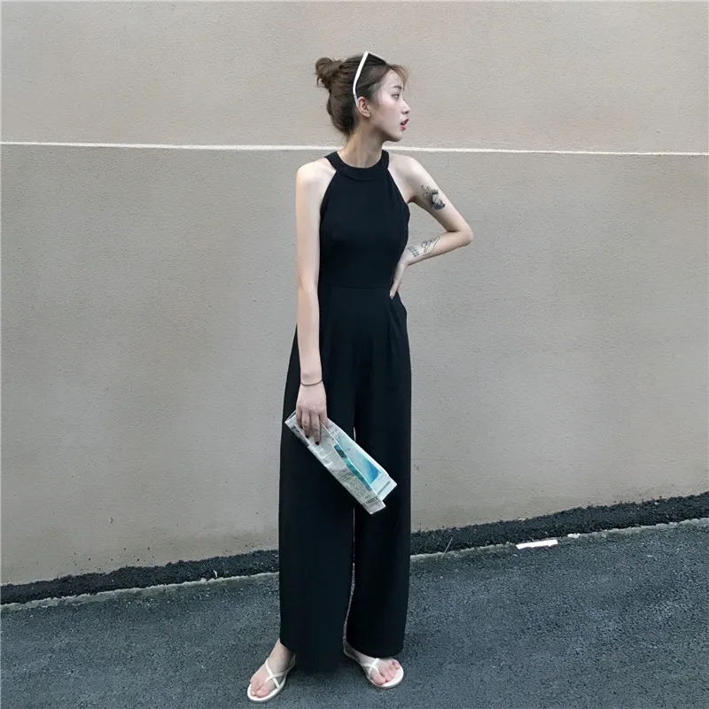 Женские комбинезоны в Корейском стиле универсальные модные свободные длинные