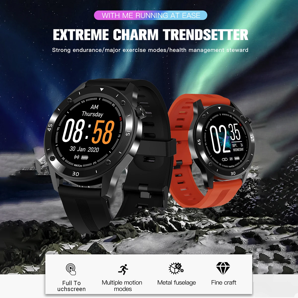 Умные часы F22 мужской браслет фитнес трекер активности женские носимые