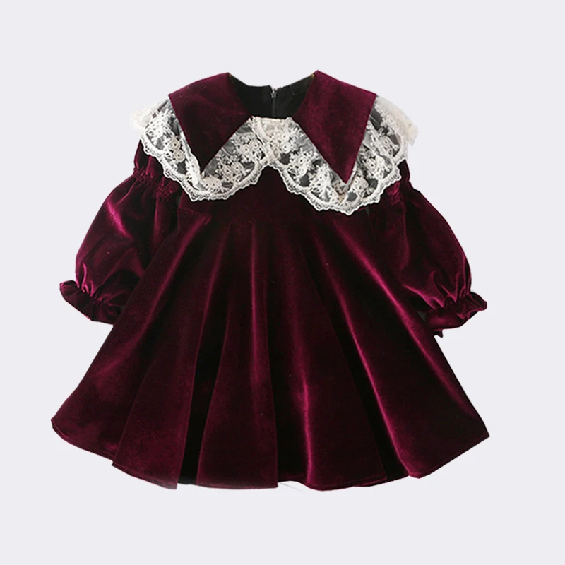 TK02394Red Babyinstar; осенние платья для детей; костюм; платье принцессы; праздничное платье; модная юбка-пачка с оборками для девочек; одежда для малышей - Цвет: TK02394Red