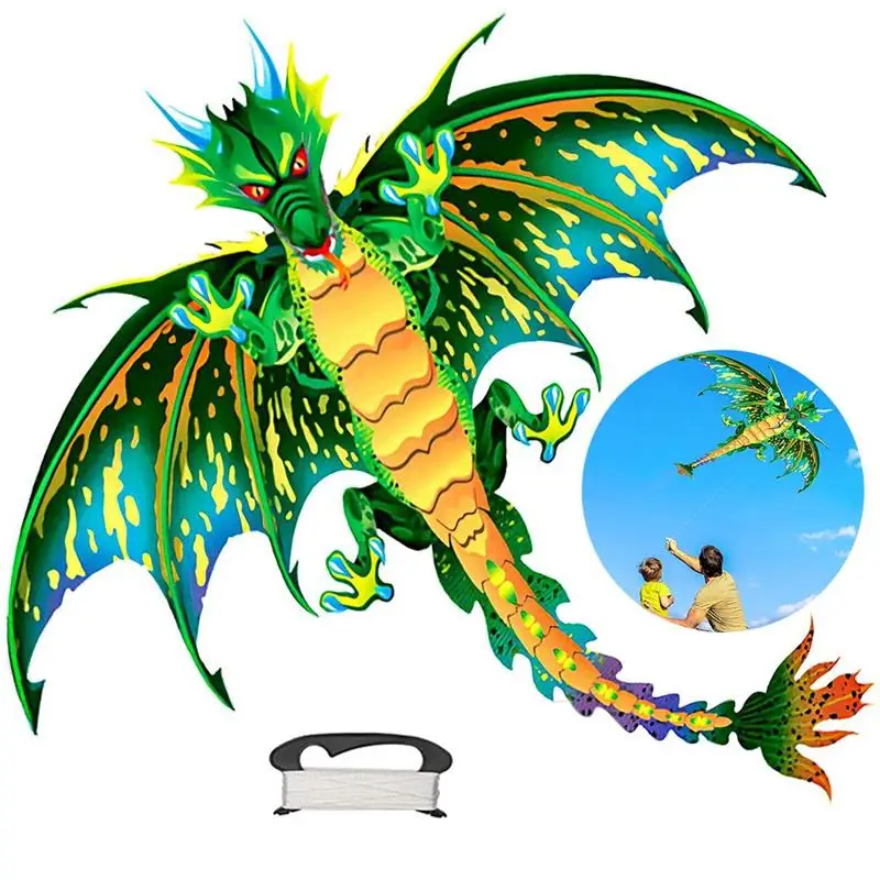 Juego de cometas de animales en 3D, dinosaurio, mariposa, juego de cometas voladoras, Juguetes Divertidos para exteriores, regalo para ni&ntilde;os-0