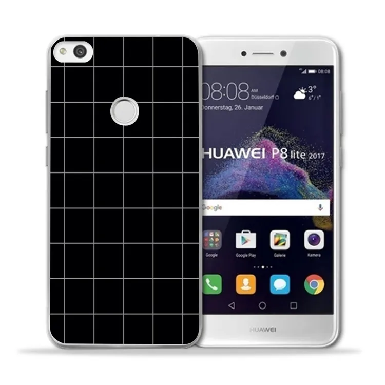 Черно-белый клетчатый чехол для телефона huawei P10 Plus P20 Pro P30 mate 9 10 20 Y5 2017