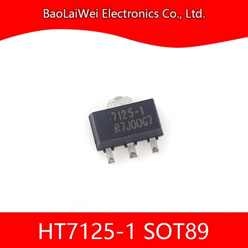 500pcs HT7125-1  3SOT89 3TO92 ic chip Electronic Components Integrated Circuits 2.5V 30mA Low Power  voltage regulator  HT7125-1
