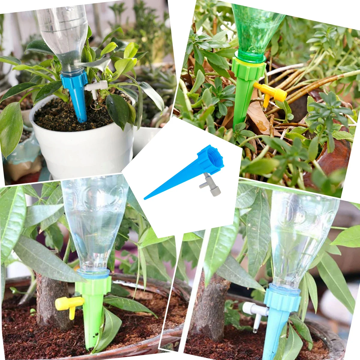 

Candy color automatic watering device adjustable water flow flower watering device with switch control valve