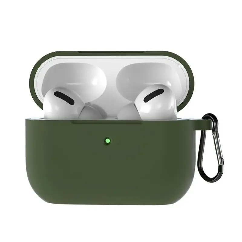 Силиконовый чехол для наушников с карабином Apple Airpods Pro Прямая поставка|Сумки и