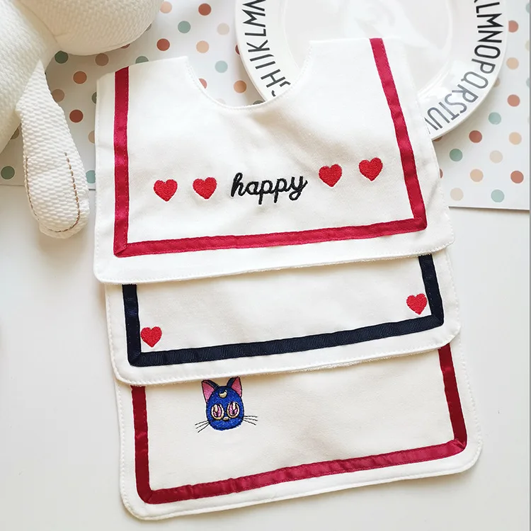 New Design Baby Girl Boy Unisex Large Size Burp Cloth Scarf Lovely Infant Feeding Saliva Drool Bibs |