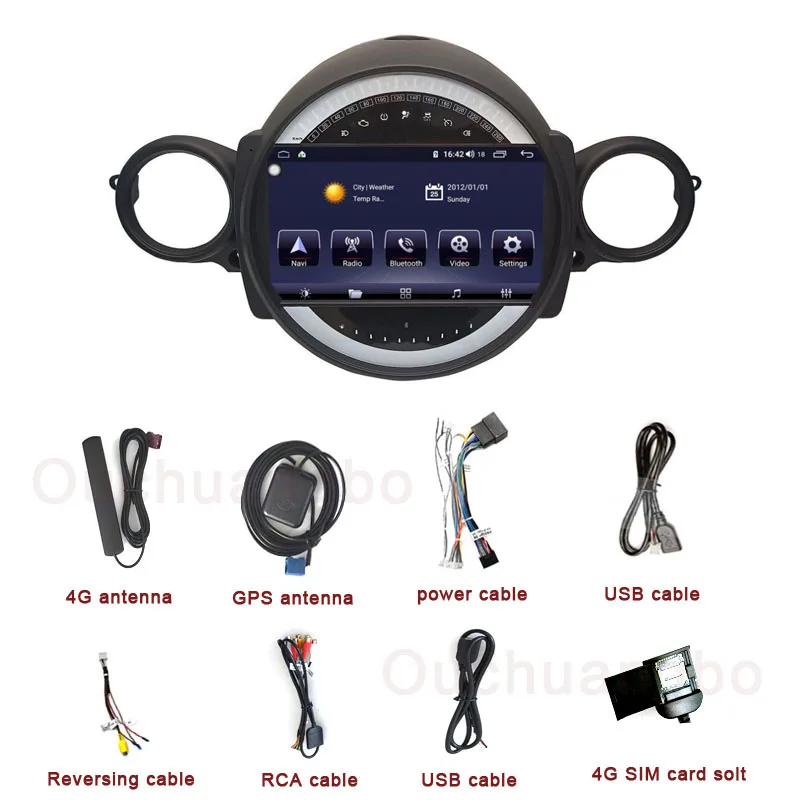 Ouchuangbo 4G Android 11 автомобильный радиоприемник GPS стерео для Mini Cooper one S R55 R56 R57 R58 с 8