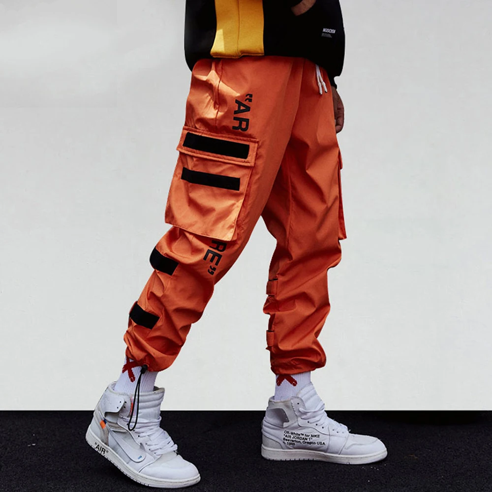 LACIBLE боковые карманы шаровары Штаны Для мужчин 2019 в стиле хип хоп впитывает пот и