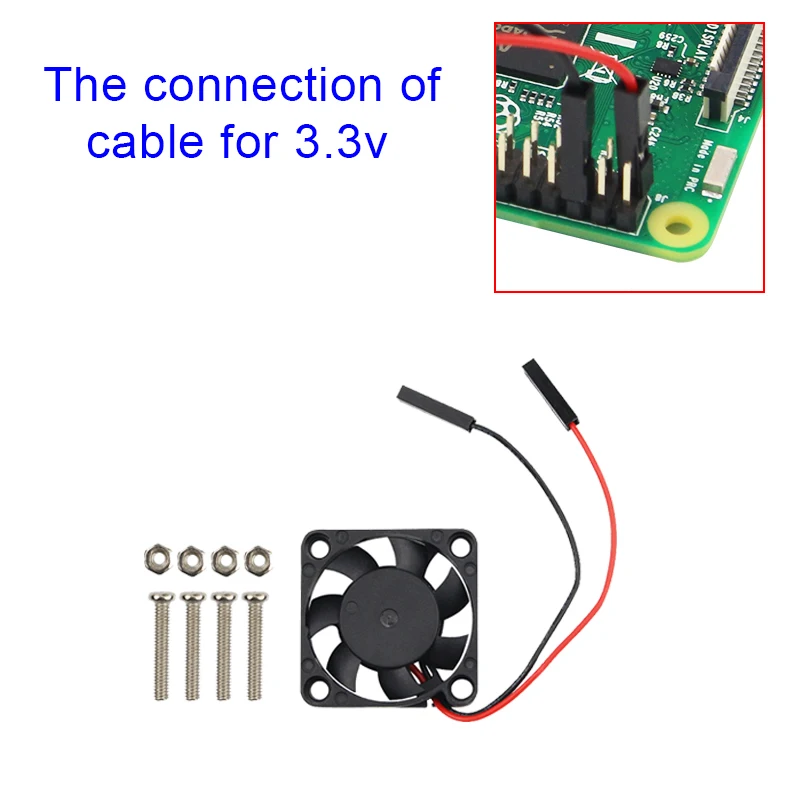 Вентилятор охлаждения 5 в 3 В для Raspberry Pi 4 2 for Orange Retroflag чехол|Аксессуары