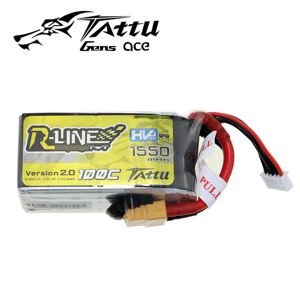 Литий полимерный аккумулятор TATTU 1300mAh 1550mAh 4S 100C 15 2 V Высокое напряжение HV XT60 Plug 250