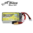 Литий-полимерный аккумулятор TATTU 1300mAh 1550mAh 4S 100C 15,2 V Высокое напряжение HV XT60 Plug 250 размер 3D литиевая батарея для FPV гоночного дрона
