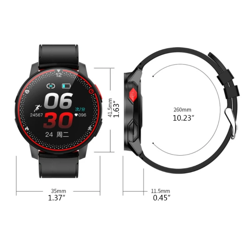 

X37D IP68 Waterproof Smart Watch Men Sports Fitness Tracker Heart Rate Monitor Bluetooth 5.0 Full Touch Screen Smartwatch