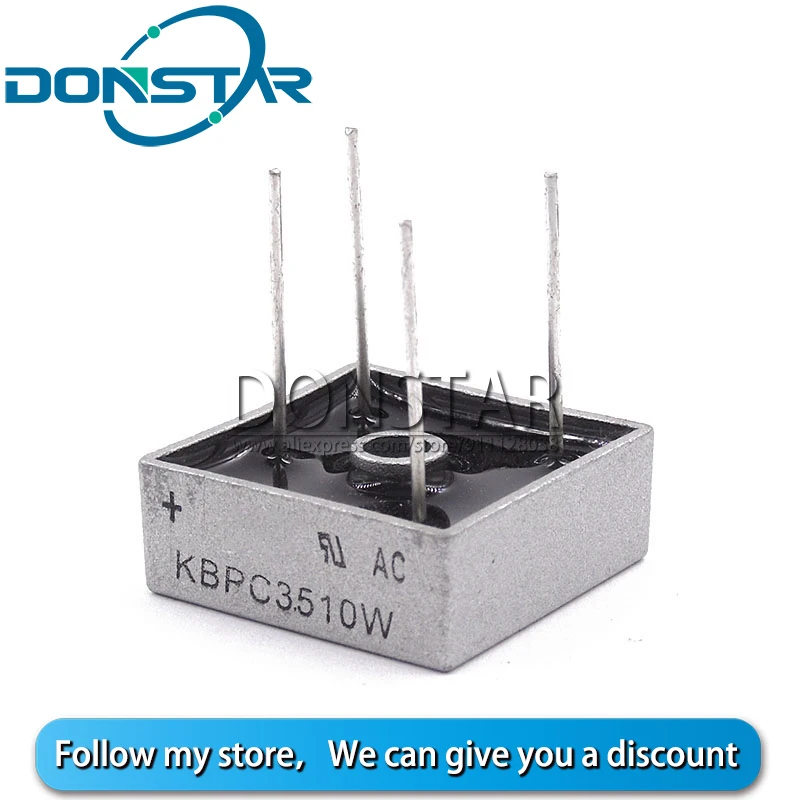 Диодный мост KBPC610 KBPC1010 KBPC1510 KBPC2510 KBPC3510 KBPC3510W KBPC5010 10 10A 15A 25A 35A 50A 1000 В выпрямитель 2