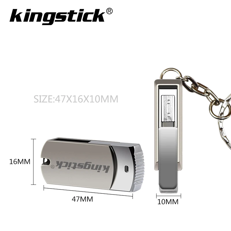 Флешка Kingstick металлический флеш накопитель 4 ГБ 8 16 32 64 128 карта памяти usb