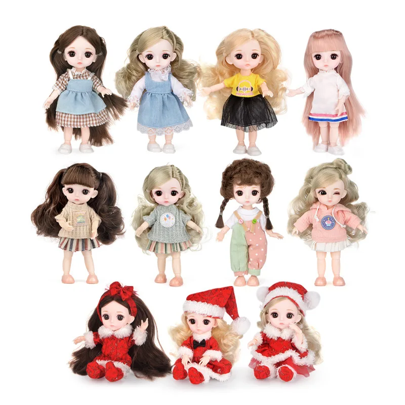 

Simulation Doll 16 CM 13 Joints Dress Up Baby Fashion Doll Girl Toy Gift Box Decoration