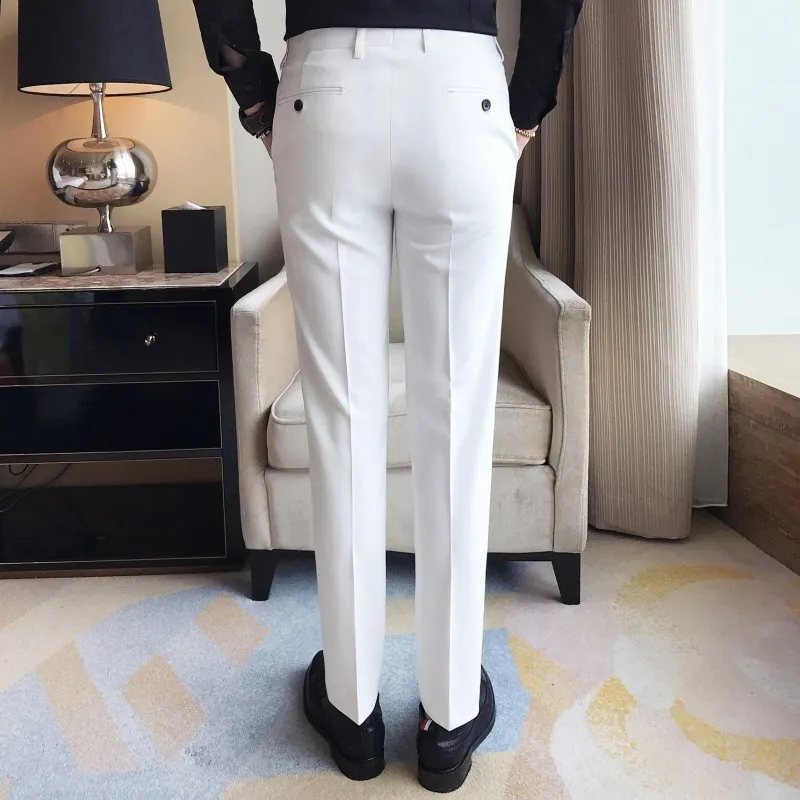 Мужские брюки до щиколотки, деловые зауженные, офисные, однотонные, 2019 от AliExpress WW