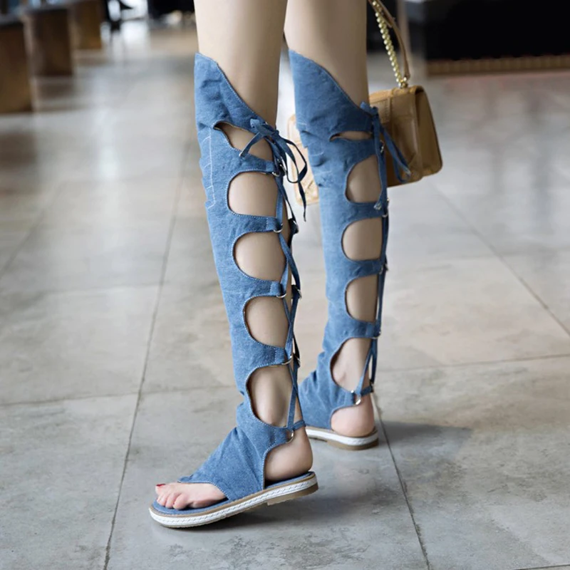 

Sandals women summer flat sandals casual Roman sandals gladiator fashion knee high women summer boots beach sandals for women