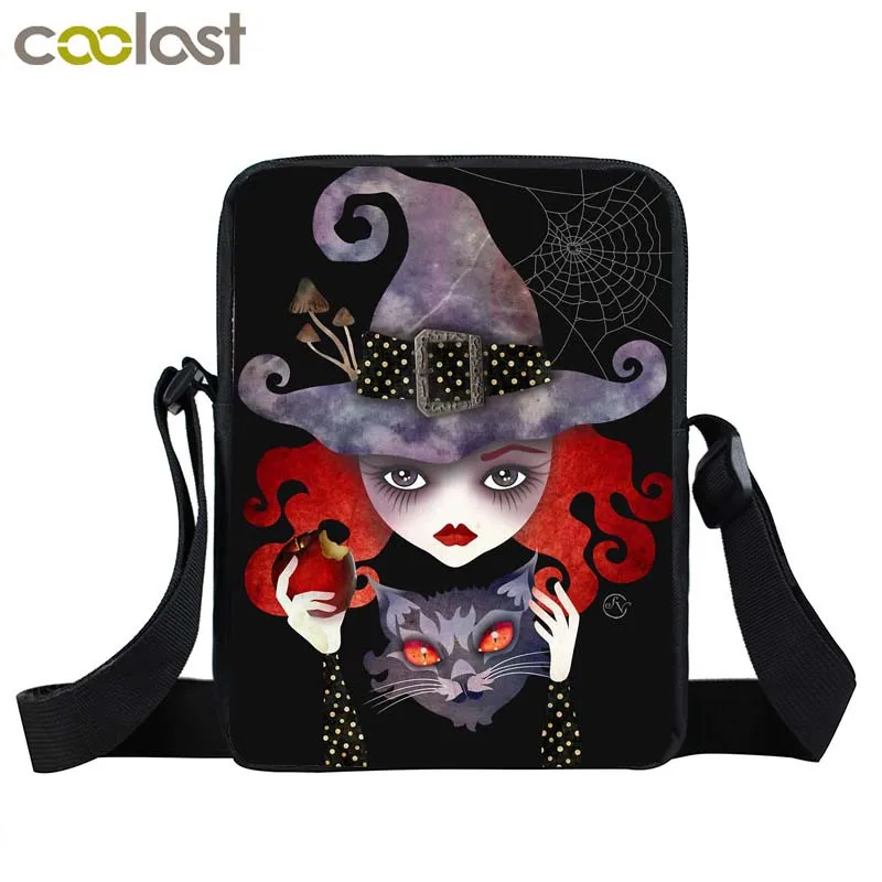 Сумка-мессенджер Witch Witchcraft/черная кошка женский клатч Холщовая Сумка через плечо