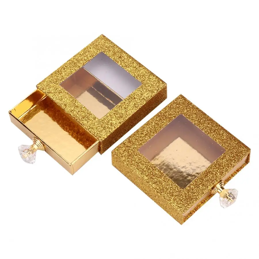 Набор для макияжа 2 шт. накладные ресницы чехол хранения окошко квадрата ящик