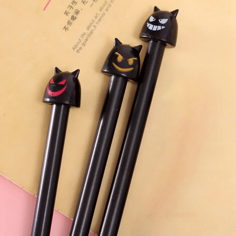 3pcs 3 шт./лот, серебристая ручка 0,5 мм, черные ручки для школы, гелевая ручка каваи, школьные принадлежности, милые ручки, канцелярские гелевые 40111 - Цвет: 3pcs