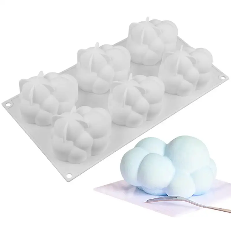 

justdolife 3D Cloud Silicone Mold DIY Mousse Cake Mold Dessert Baking Molds for Chocolate Dessert Bakeware Pastry Mould